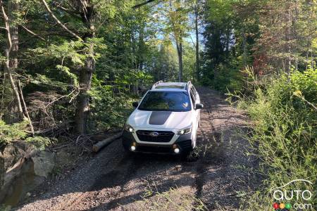 The 2022 Subaru Outback Wilderness, during the descent